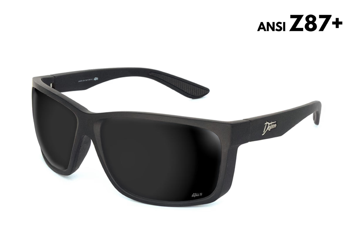 Detour Breach Jet Black Polarized ANSI Z87+ Safety Sunglasses