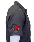 Demons Behind Me Gambler Embroidered Industrial Shop Shirt