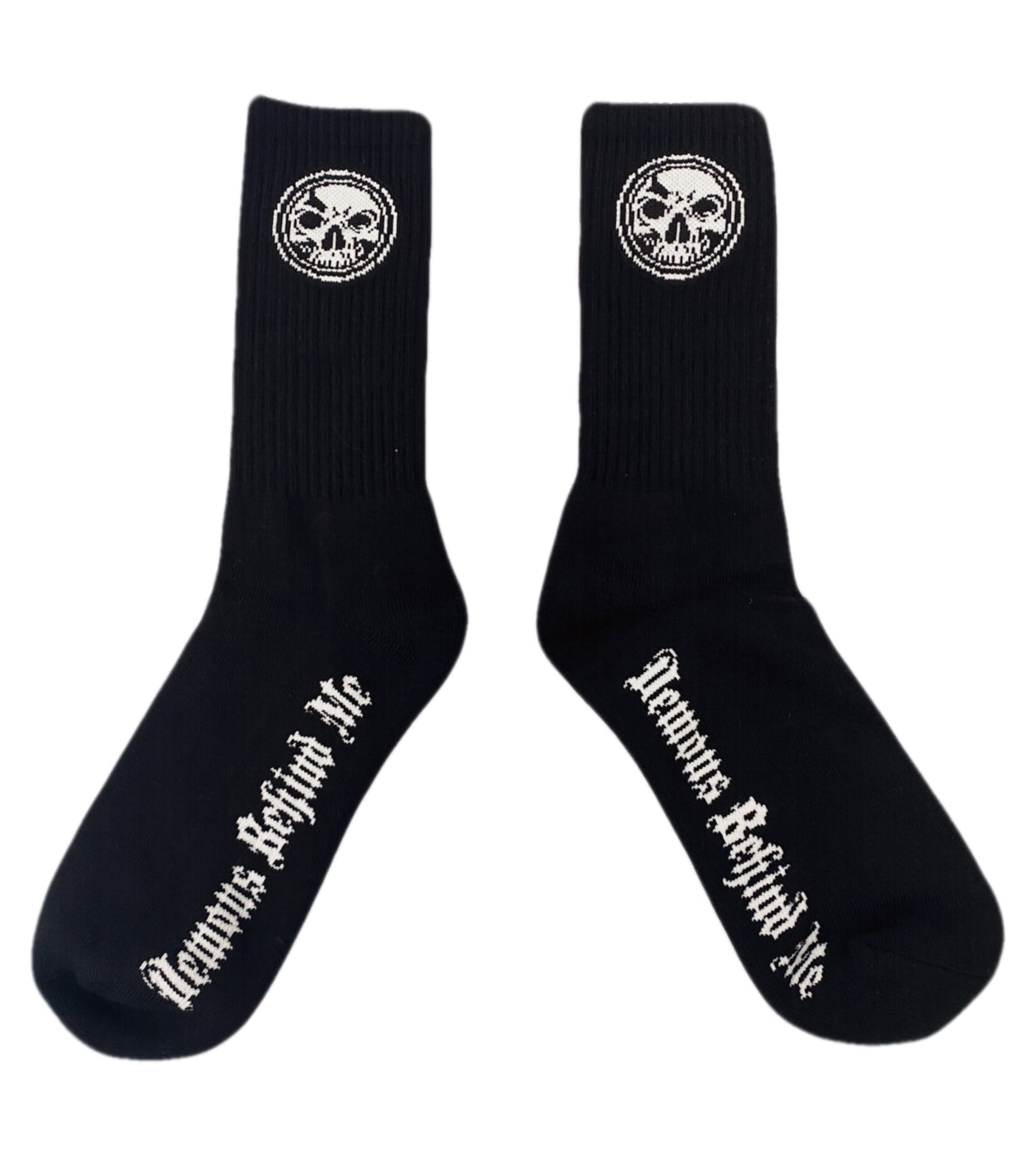 Demons Behind Me Athletic Socks – Black, 1 Pair