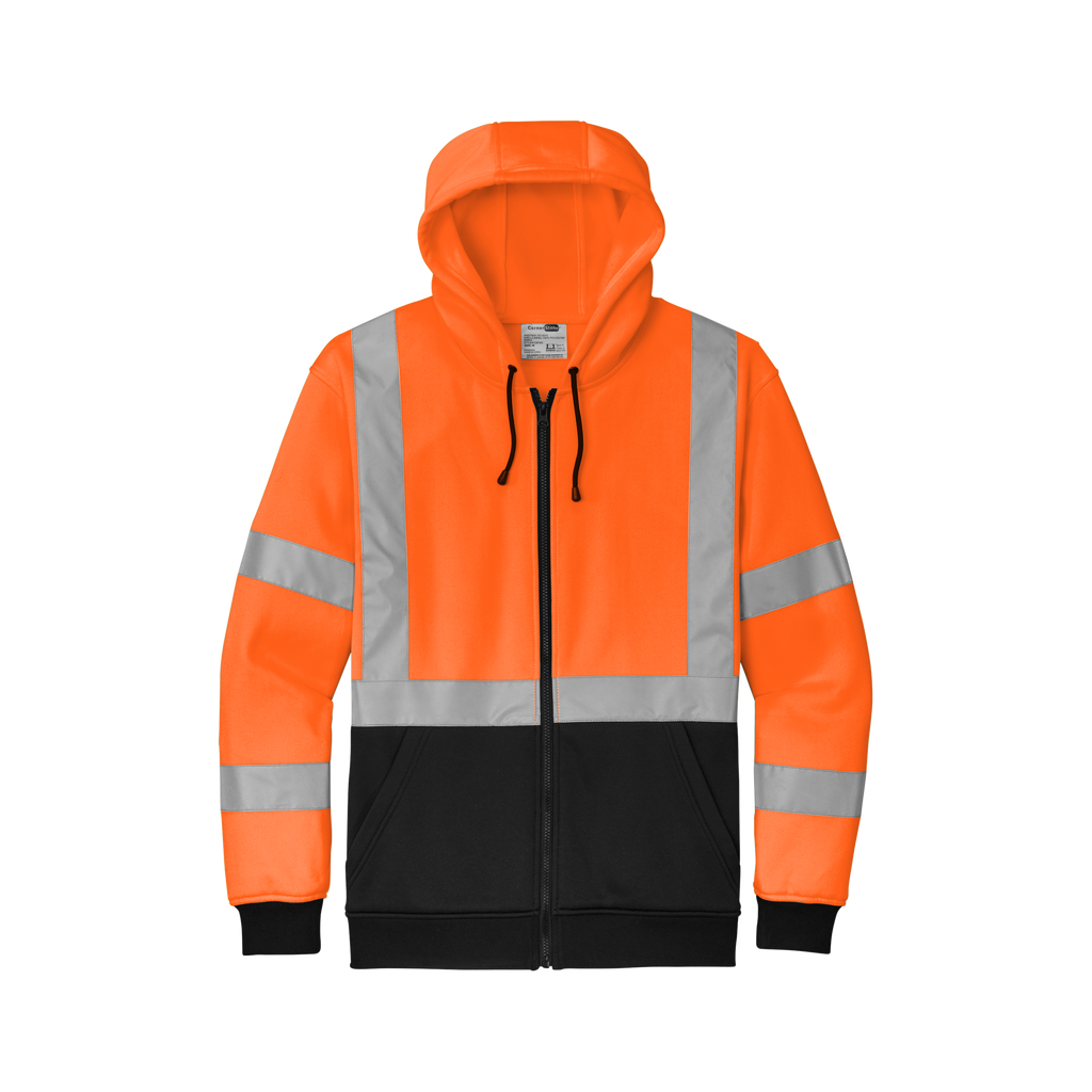 CornerStone® CSF300 ANSI 107 Class 3 Heavy-Duty Fleece Full-Zip Hoodie