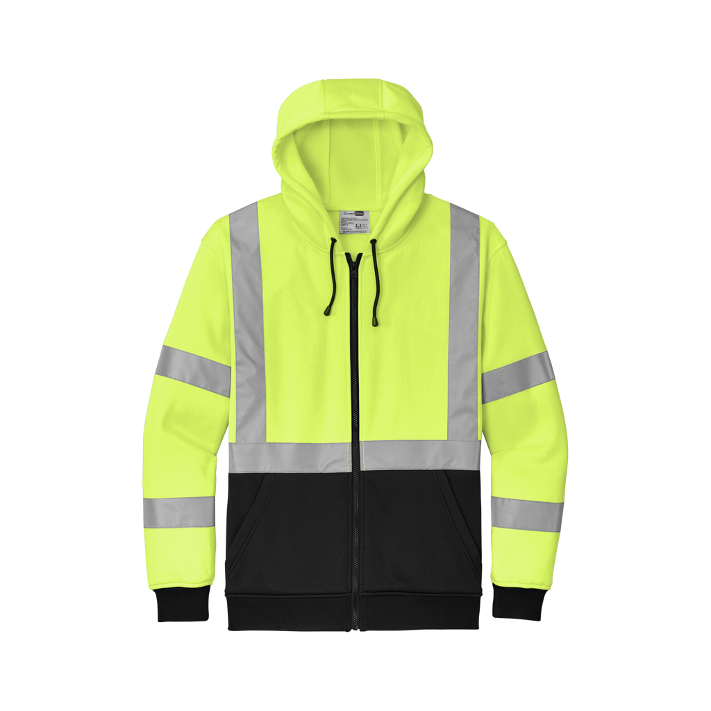CornerStone® CSF300 ANSI 107 Class 3 Heavy-Duty Fleece Full-Zip Hoodie