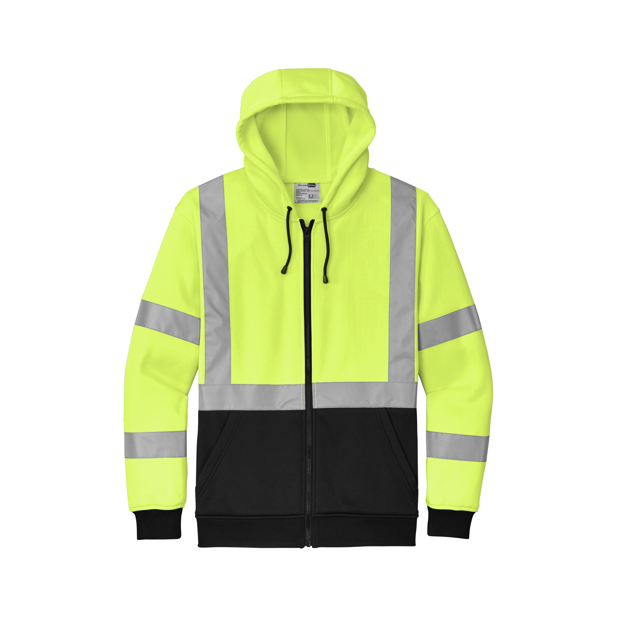 CornerStone® CSF300 ANSI 107 Class 3 Heavy-Duty Fleece Full-Zip Hoodie