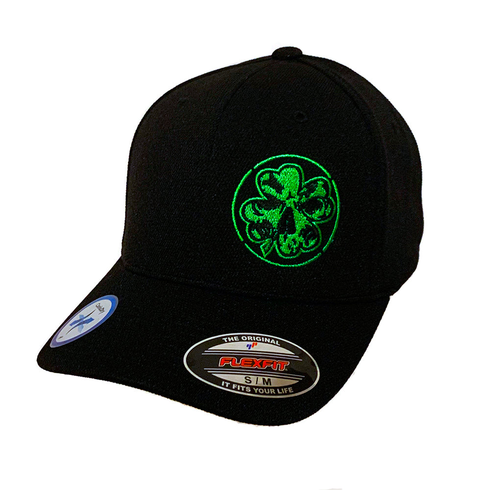 Demons Behind Me Flexfit Never Fade Clover Fitted Cap