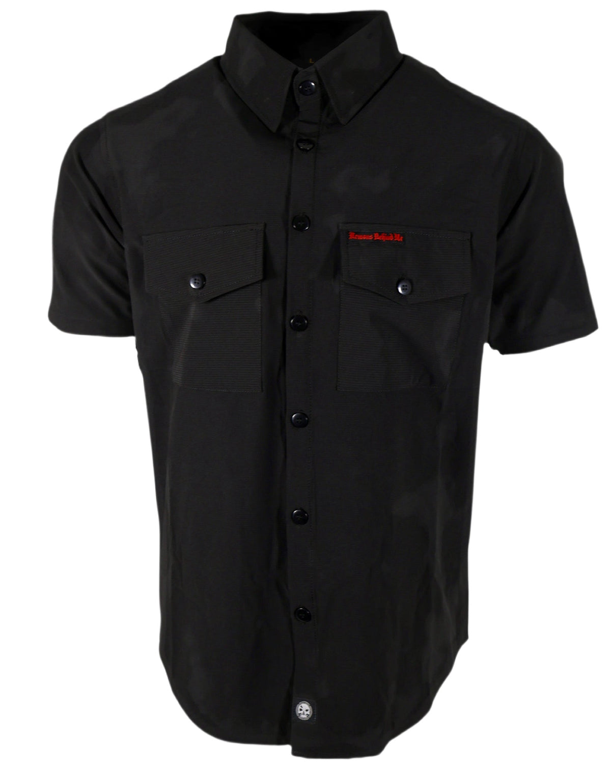 Demons Behind Me Performance Tech Hybrid Stretch Shirt – Black