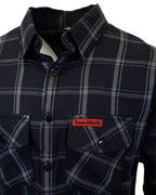 Demons Behind Me Gentleman Black & Gray Flannel Shirt