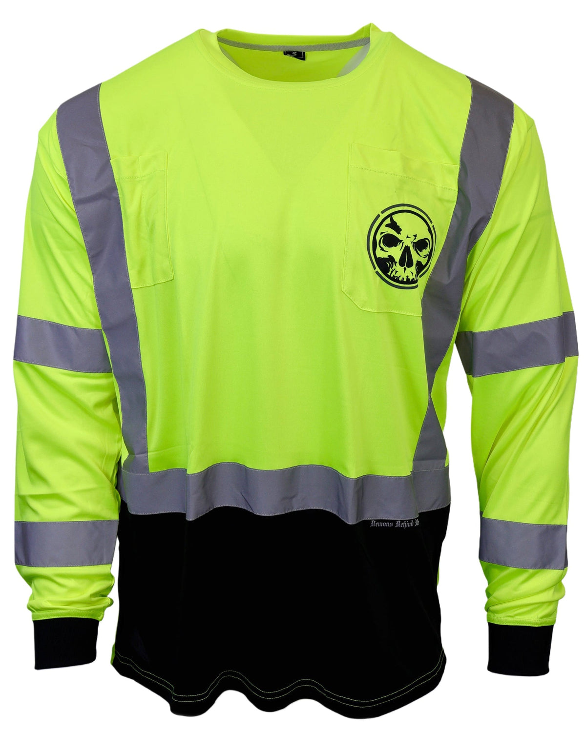 Demons Behind Me Class 3 Hi-Vis Long Sleeve Performance T-Shirt
