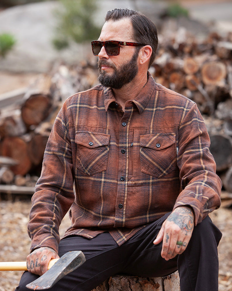 Off The Grid Destroyer Utility Flannel – Burnt Brown