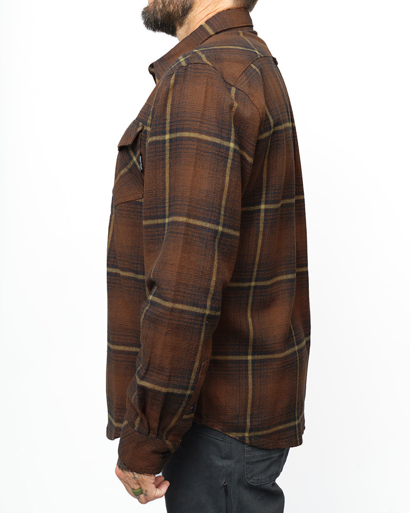 Off The Grid Destroyer Utility Flannel – Burnt Brown