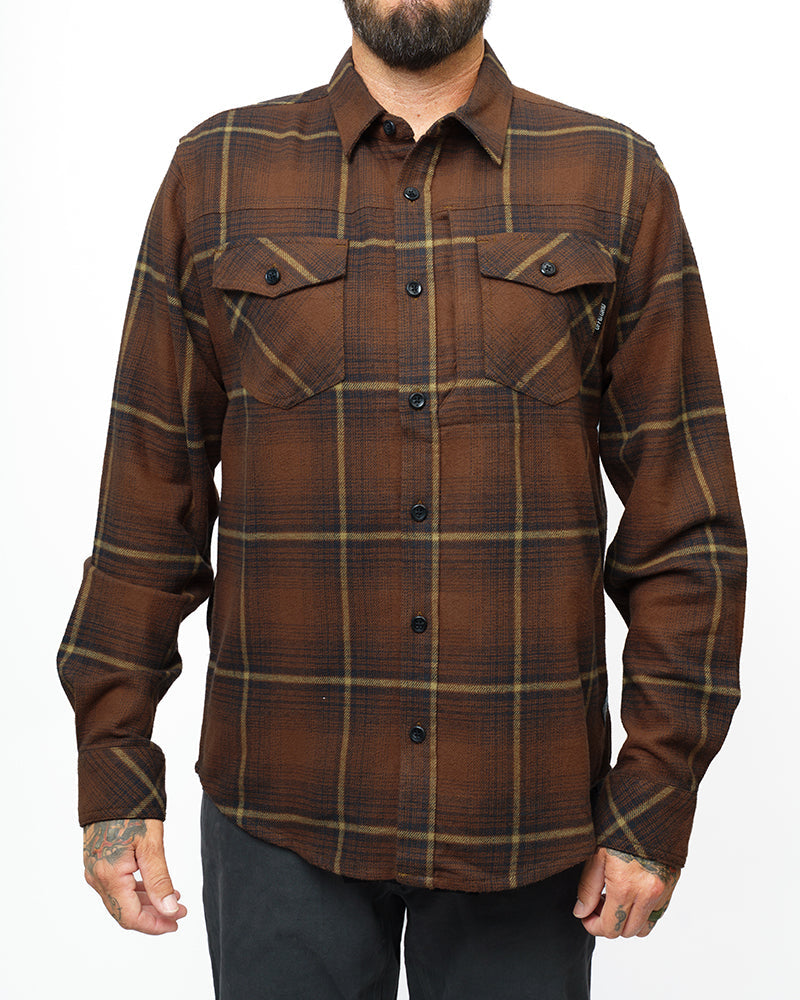 Off The Grid Destroyer Utility Flannel – Burnt Brown