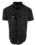 Demons Behind Me Performance Tech Hybrid Stretch Shirt – Black