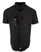 Demons Behind Me Performance Tech Hybrid Stretch Shirt – Black
