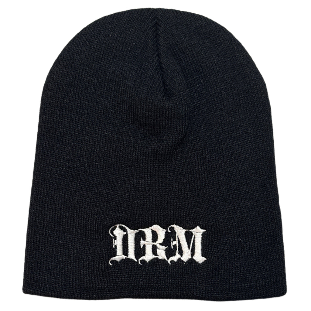 Demons Behind Me Circle Skull Embroidered Beanie