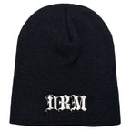 Demons Behind Me Circle Skull Embroidered Beanie