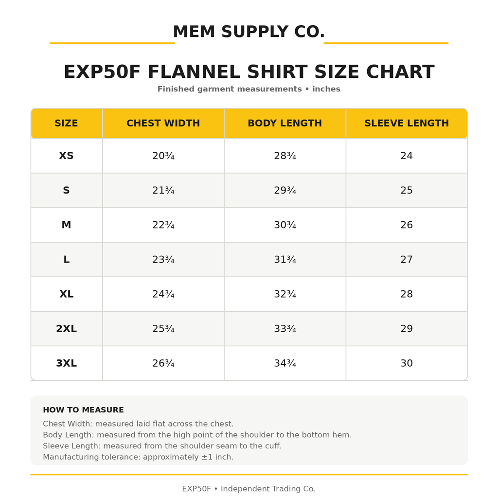 Independent Trading Co. EXP50F Men’s Flannel Shirt