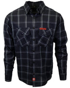 Demons Behind Me Gentleman Black & Gray Flannel Shirt