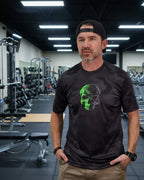 Demons Behind Me Two-Tone Skull Camo-Hex Performance T-Shirt