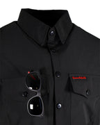 Demons Behind Me Performance Tech Hybrid Stretch Shirt – Black