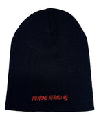Demons Behind Me Friday the 13th Embroidered Beanie