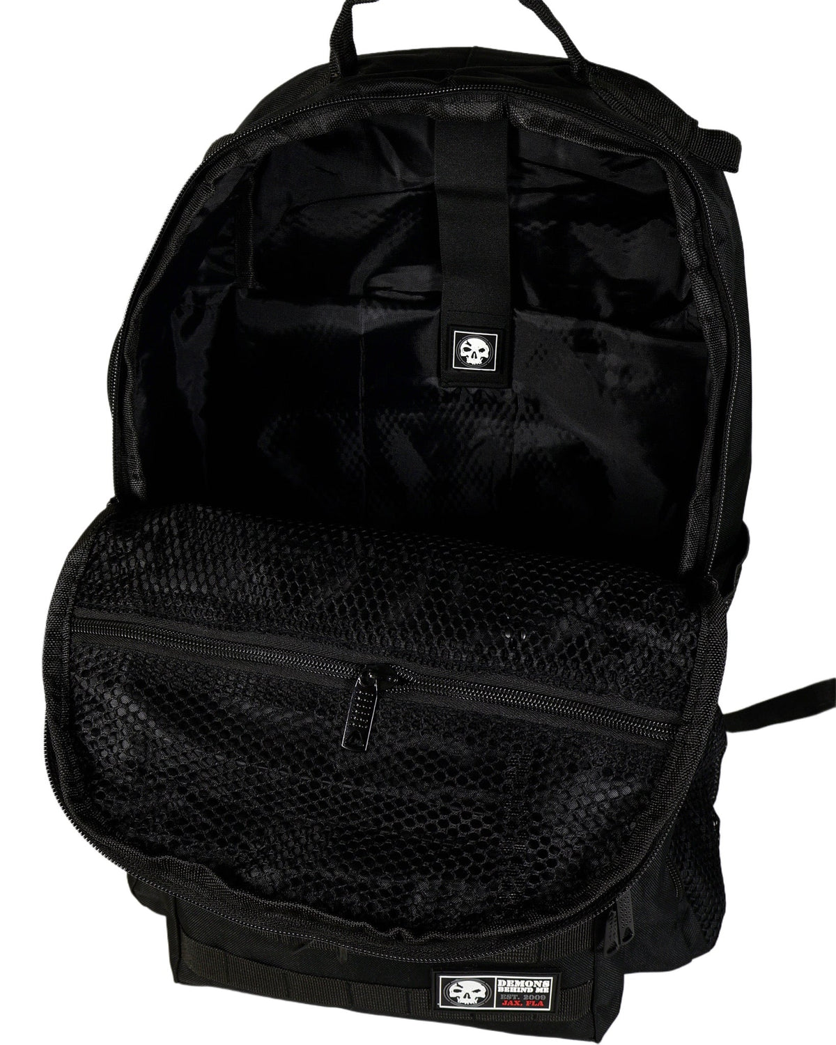 Demons Behind Me Water-Resistant Tactical Laptop Backpack – Closeout