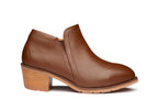 Xena Gravity women’s steel toe work booties in Amber