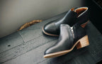 Xena Gravity women’s steel toe work booties in Sleek Black