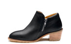 Xena Gravity women’s steel toe work booties in Sleek Black