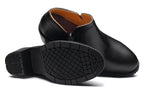 Xena Gravity women’s steel toe work booties in Vegan Blackout