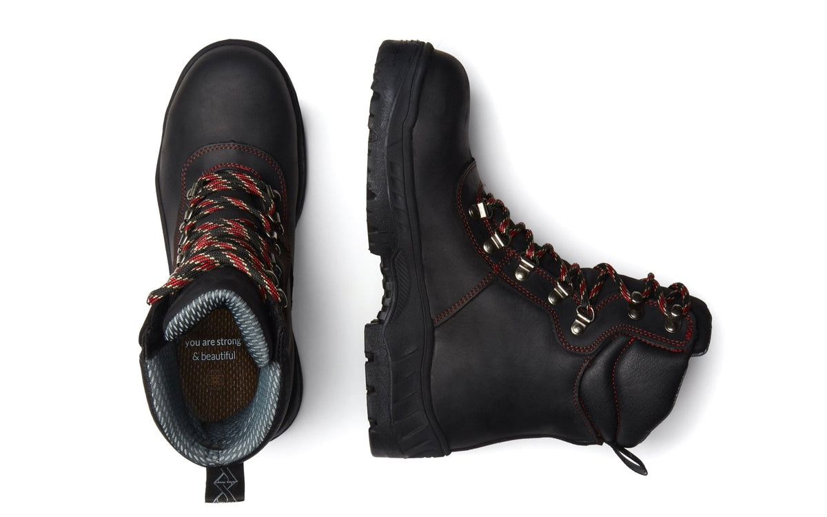 Xena Horizon women’s alloy toe work boots in Carbon Black