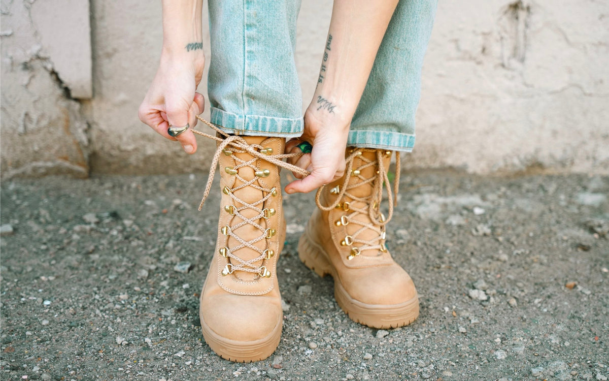 Xena Horizon women’s alloy toe work boots in Desert Tan