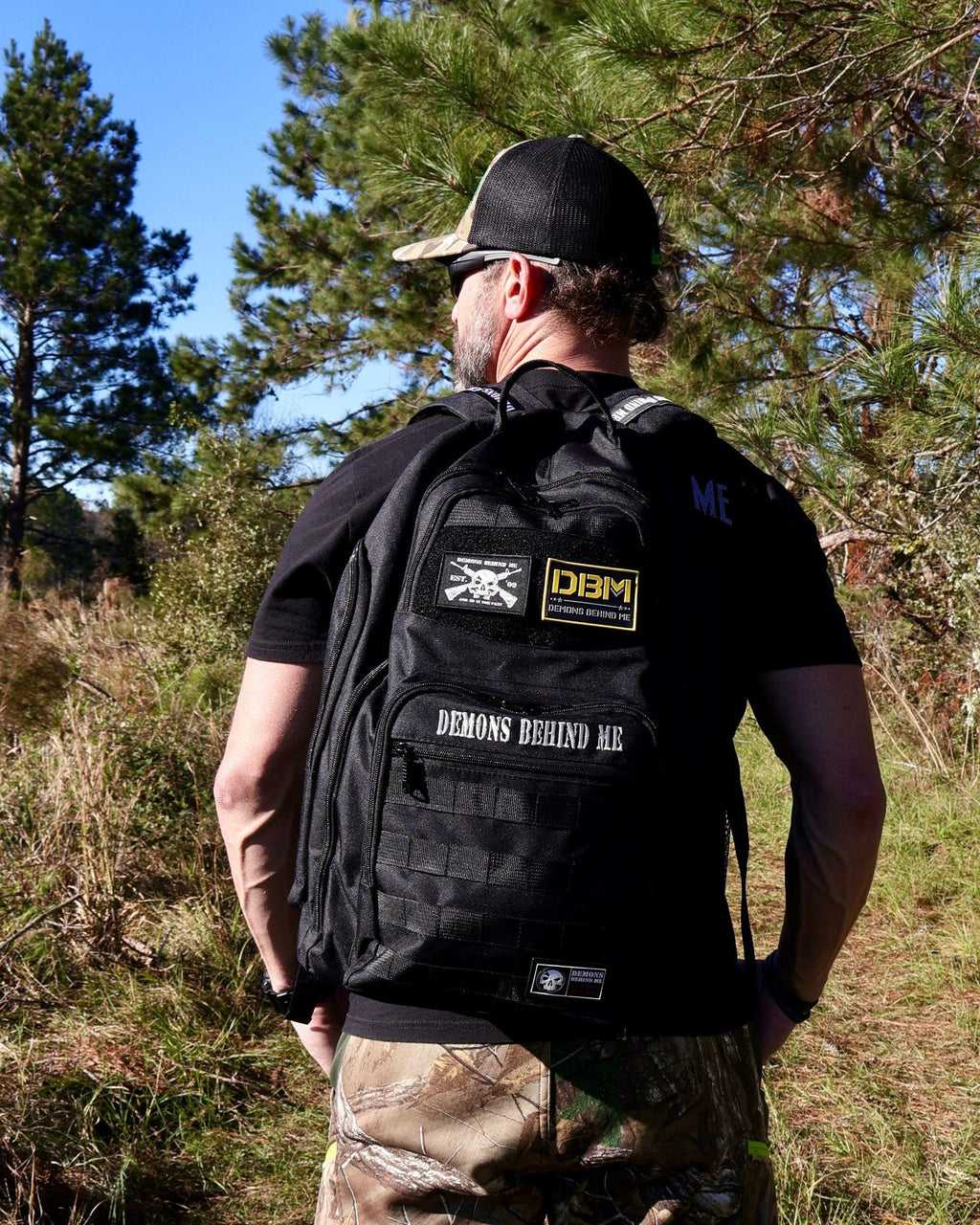 Demons Behind Me Water-Resistant Tactical Laptop Backpack – Closeout