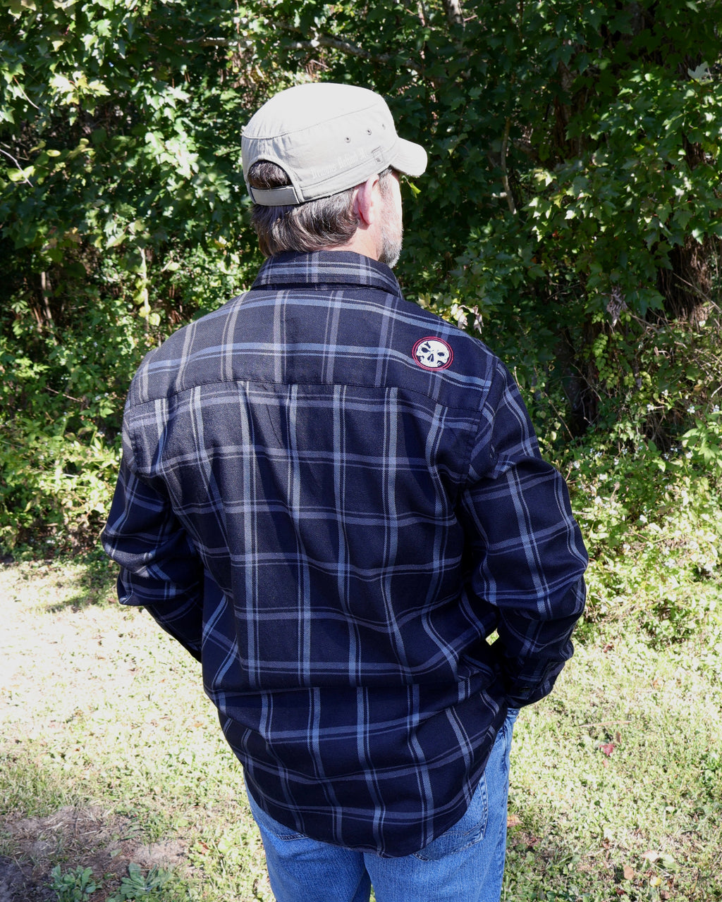 Demons Behind Me Gentleman Black & Gray Flannel Shirt