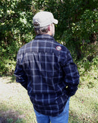 Demons Behind Me Gentleman Black & Gray Flannel Shirt