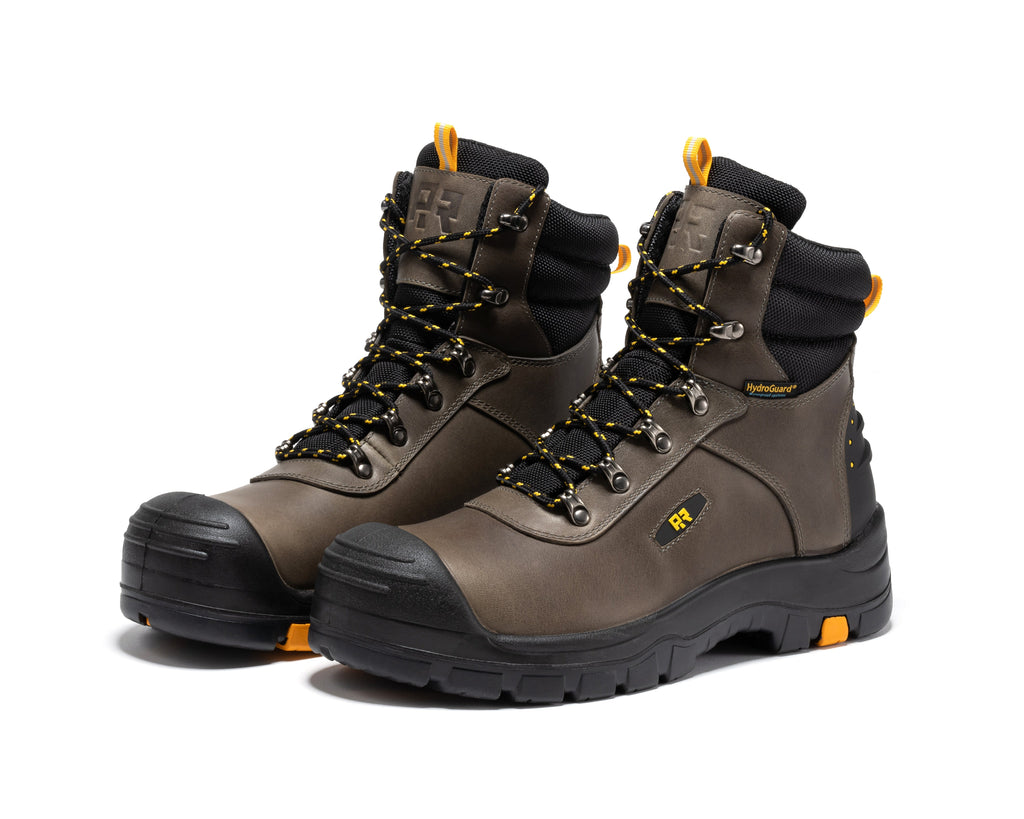 RockRooster Woodland 6" Waterproof Composite Toe Work Boot – Rust – Wide Fit