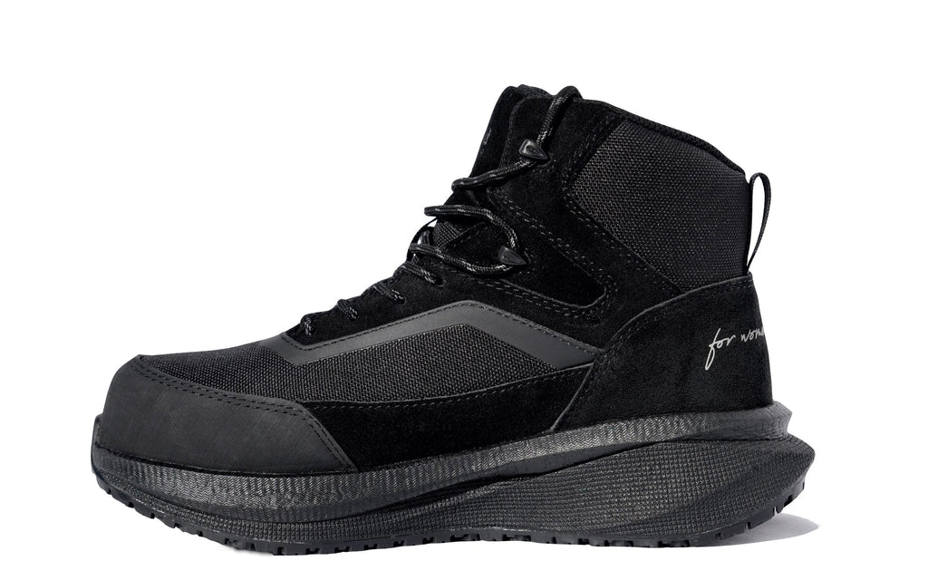 Xena Luna women’s waterproof composite toe work boots in Cosmic Black