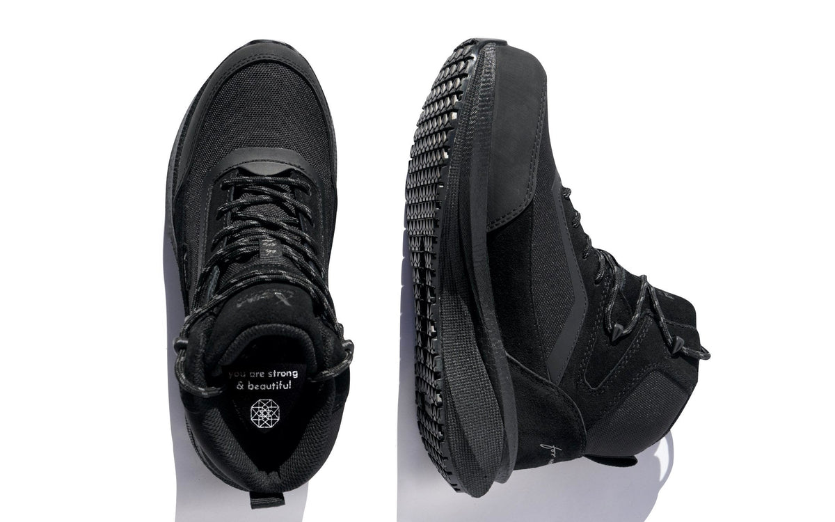 Xena Luna women’s waterproof composite toe work boots in Cosmic Black