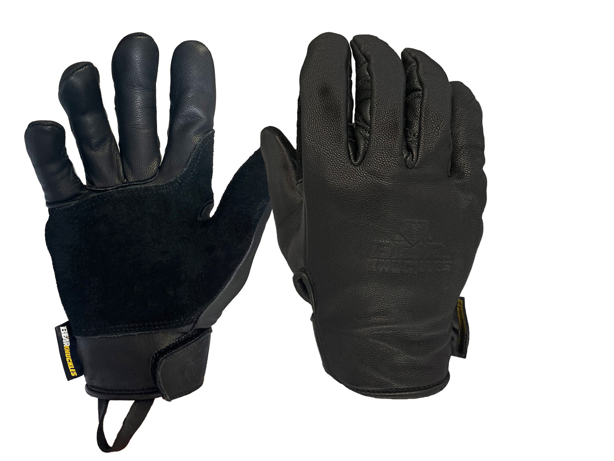 Bear Knuckles Fury Black Goatskin Mechanics Gloves - M293