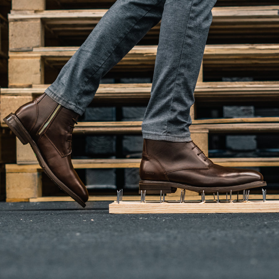 Proxon Mich Steel Toe Lace-Up Work Boot – Brown