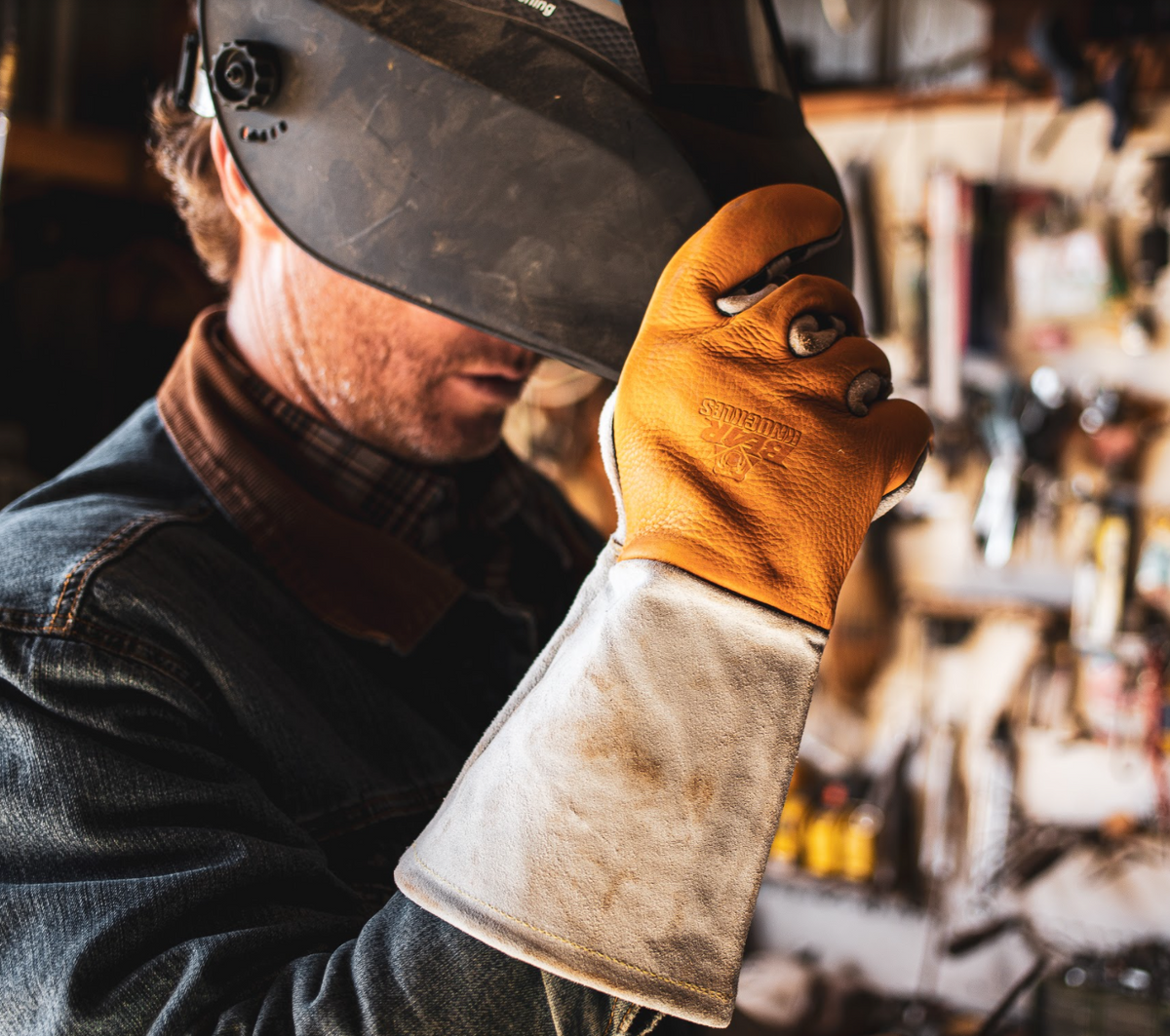 Bear Knuckles Golden Arm MIG/Stick Welding Gloves - W572