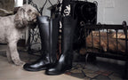 Xena Nova women’s steel toe riding-style work boots in Stylish Black