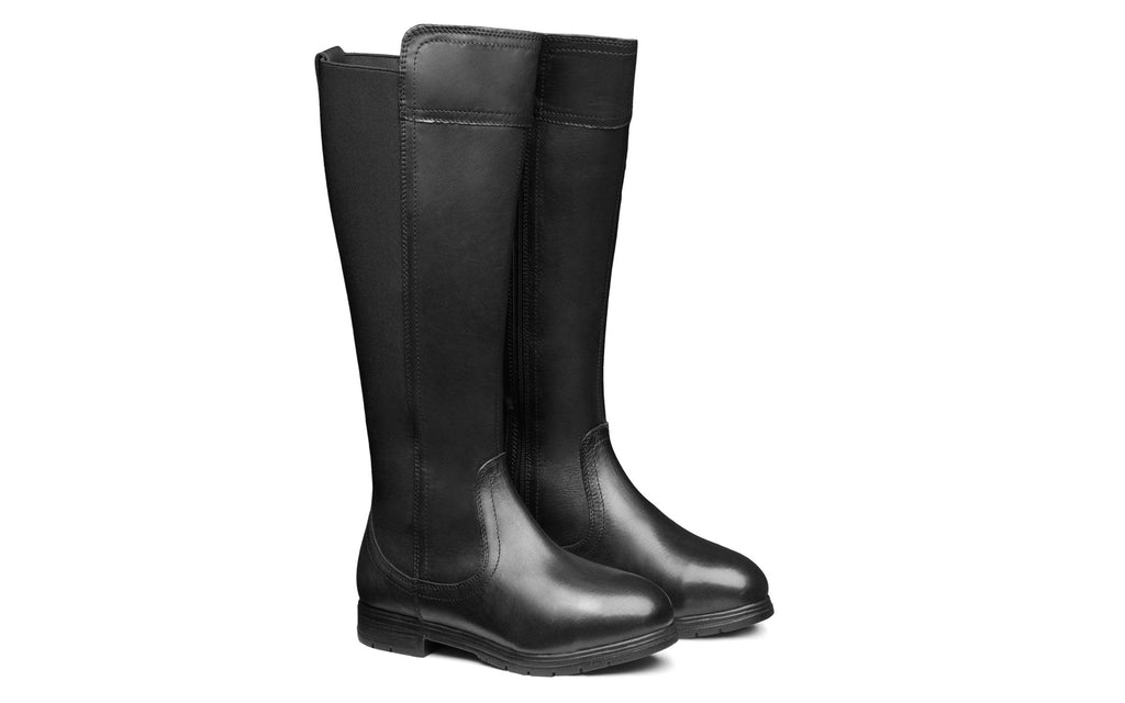 Xena Nova women’s steel toe riding-style work boots in Stylish Black