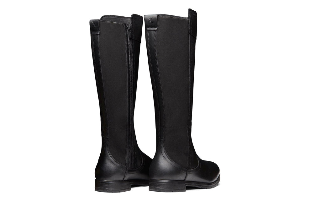 Xena Nova women’s steel toe riding-style work boots in Stylish Black