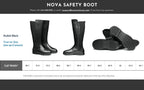 Xena Nova calf-size chart for women’s riding-style work boots