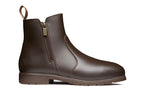 Xena Omega women’s steel toe zip-up work boots in Vegan Brown