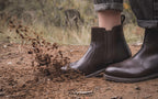 Xena Omega women’s steel toe zip-up work boots in Vegan Brown