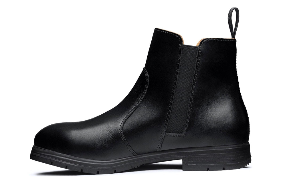 Xena Omega women’s steel toe zip-up work boots in black
