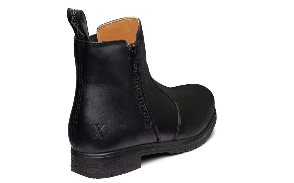 Xena Omega women’s steel toe zip-up work boots in black