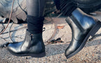 Xena Omega women’s steel toe zip-up work boots in black