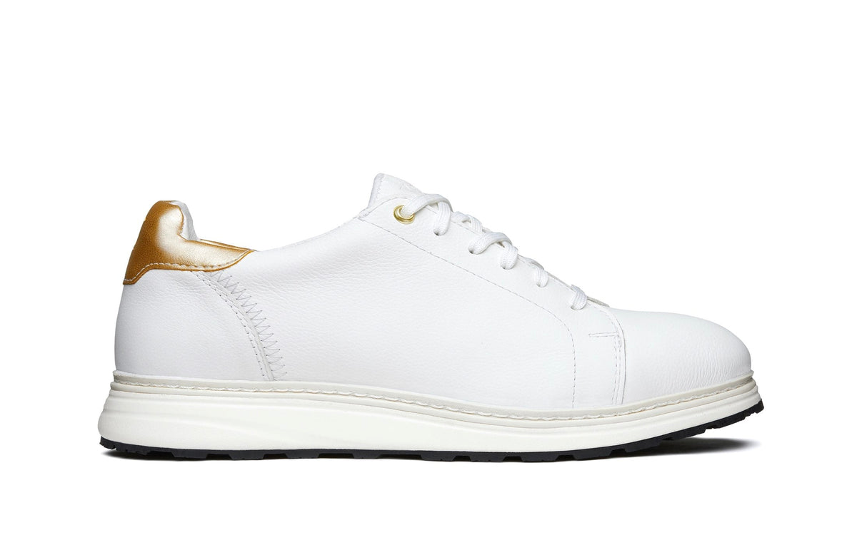 Xena Rogue women’s leather work shoes in White Gold