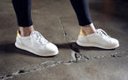 Xena Rogue women’s leather work shoes in White Gold