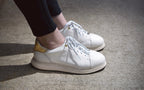 Xena Rogue women’s leather work shoes in White Gold